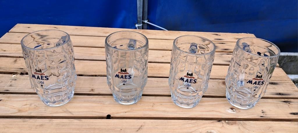 Bierpullen bierglazen maes pils bierpullen, Antiek en Kunst, Ophalen