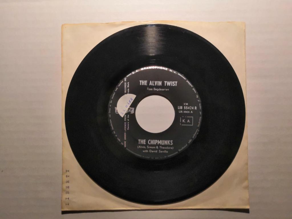 THE CHIPMUNKS - The Alvin twist (45t), Ophalen of Verzenden, Zo goed als nieuw, Pop