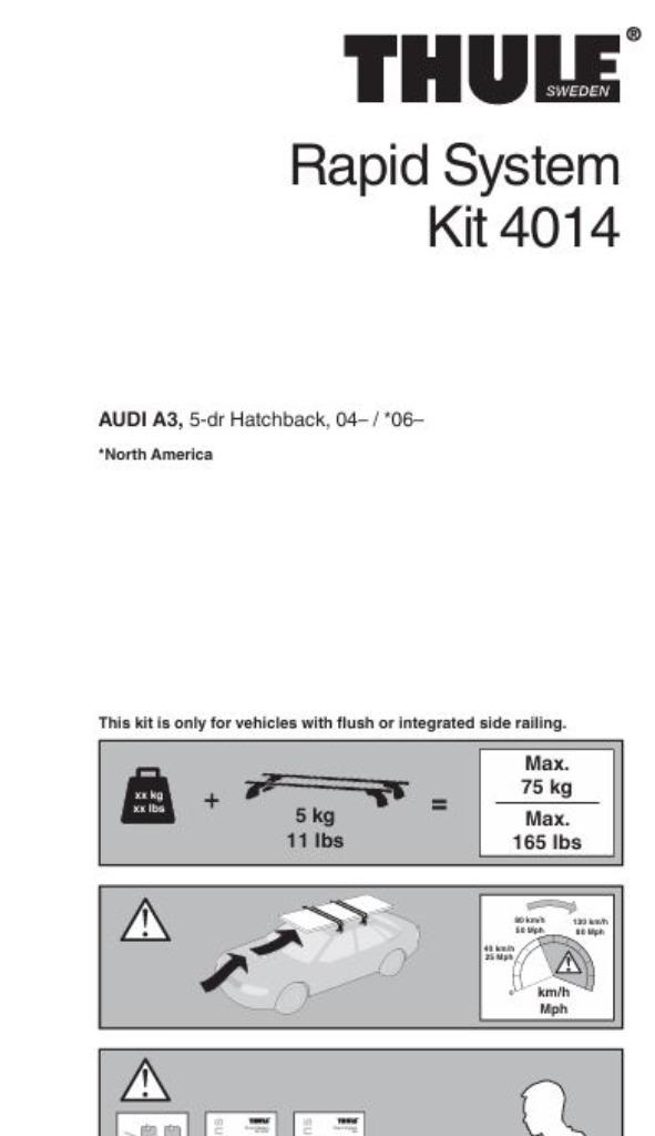 Thule barres de toit Audi A3 - 4014, Enlèvement, Utilisé