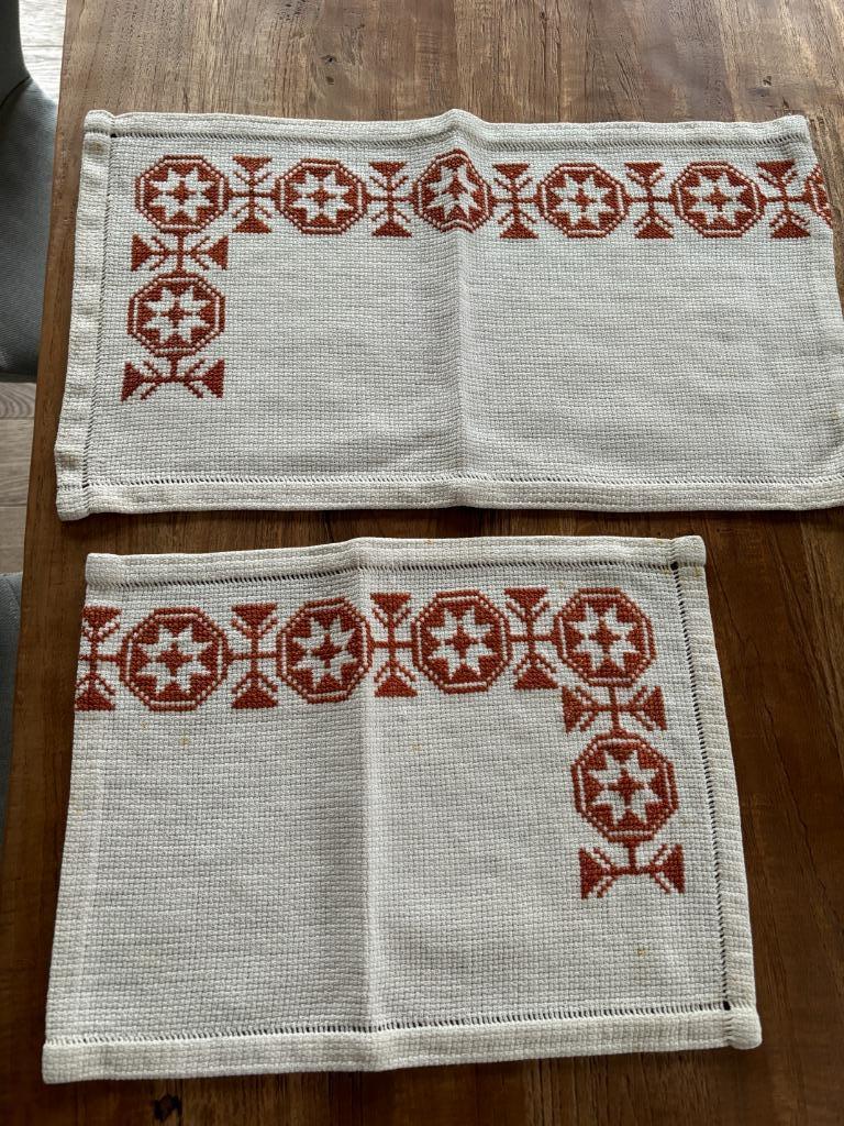 2 sierdoekjes, Ophalen of Verzenden, Gebruikt, Rechthoek