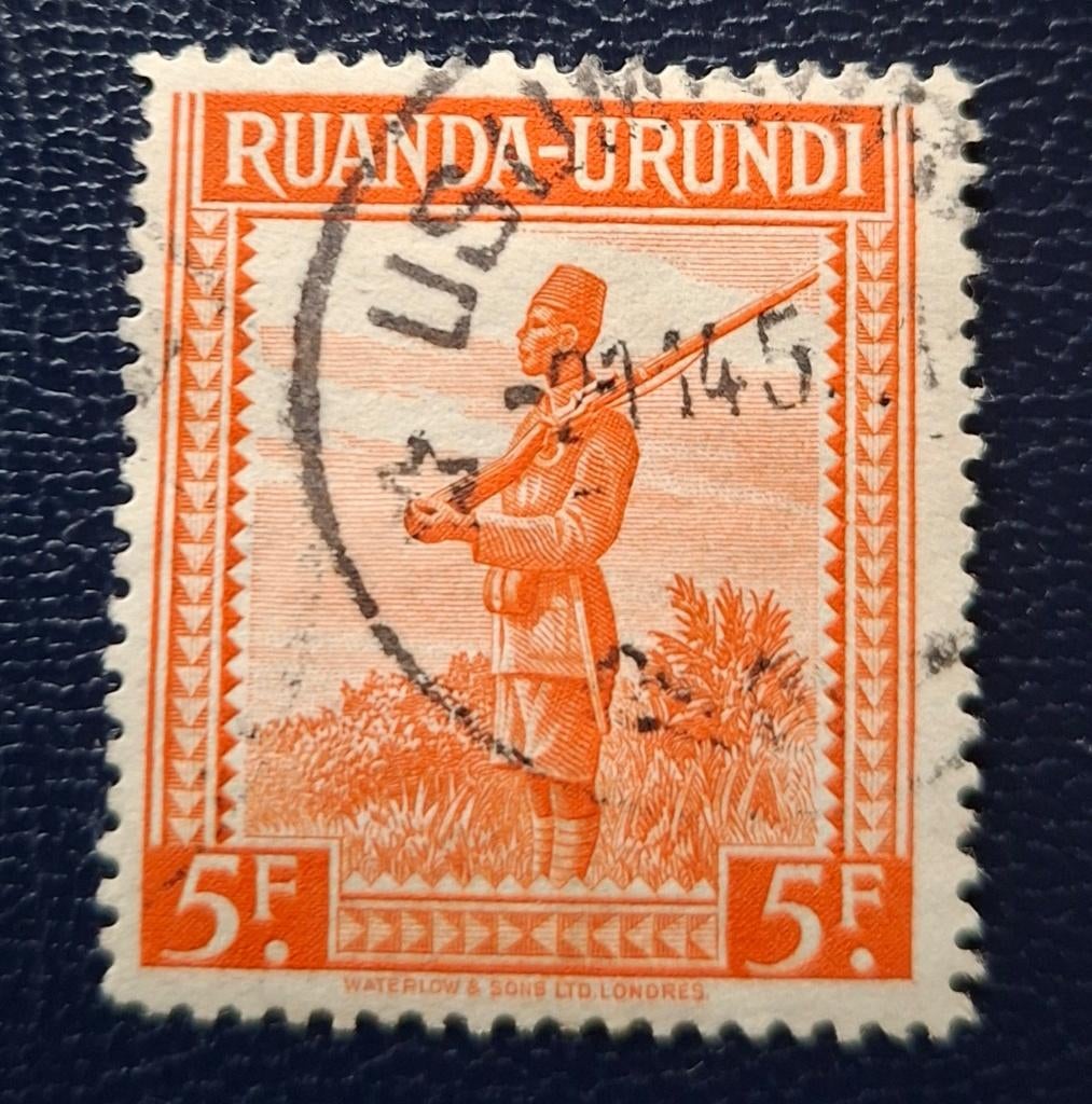 Postzegel Ruanda-Urundi OBP 141, Postzegels en Munten, Ophalen of Verzenden, Gestempeld