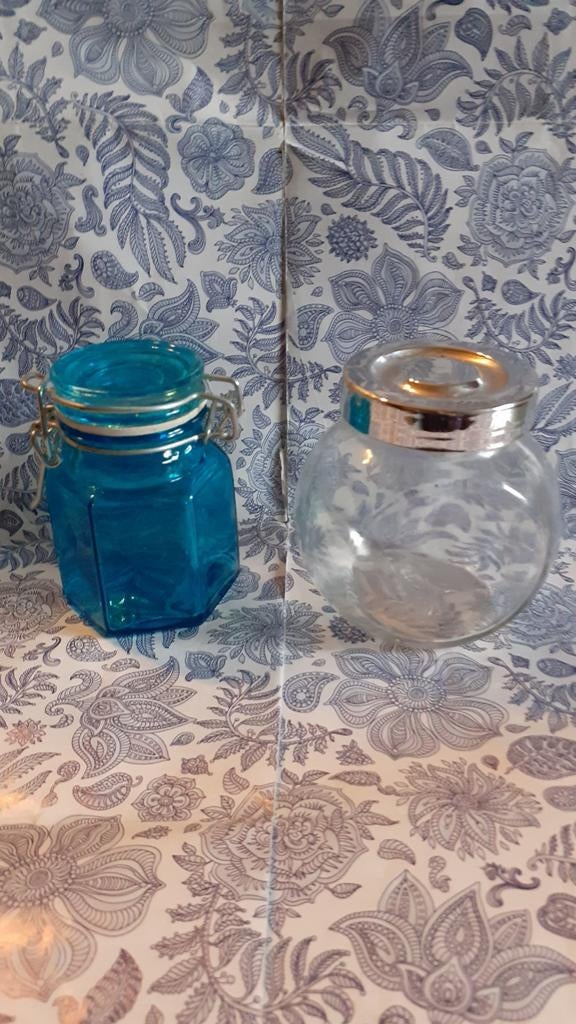 2 petits bocaux en verre pour épices ou autre, Enlèvement ou Envoi, Comme neuf