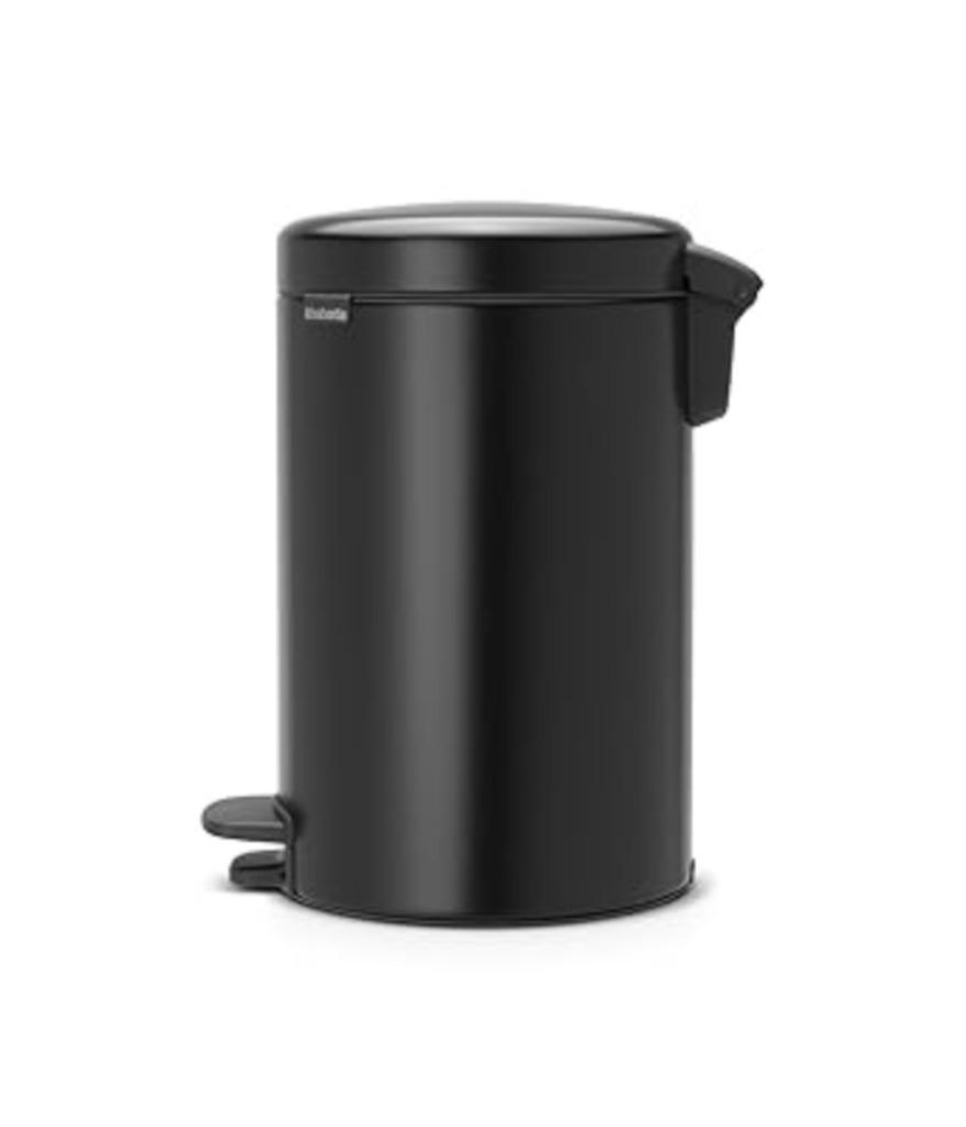 Brabantia Newicon pedaalemmer | 12 L | zwart | Nieuw, Kunststof, Met pedaal, -, Verzenden