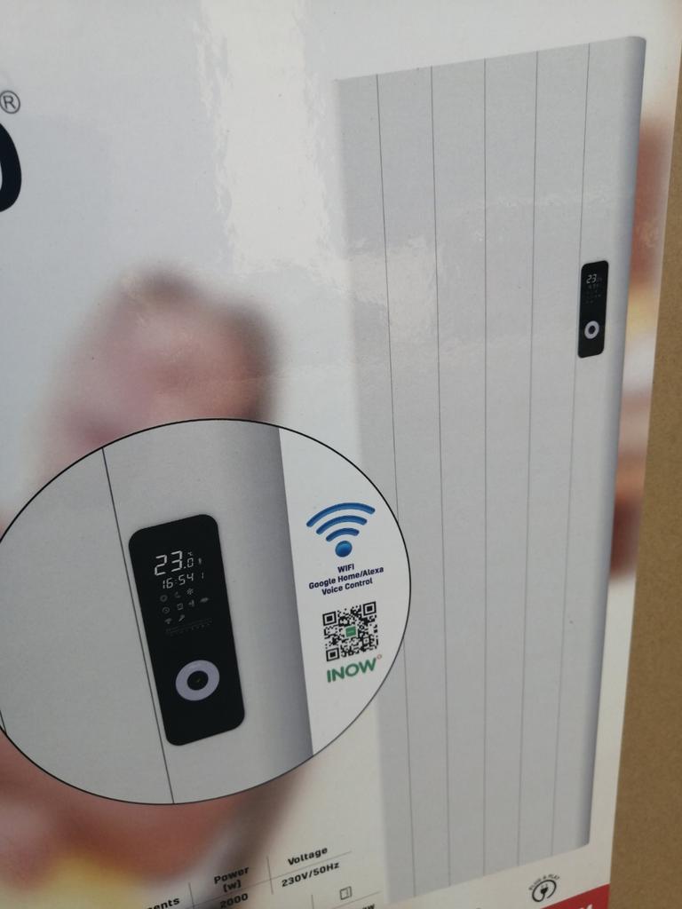 Panneau chauffant électrique blanc 1600x544 2000W avec Wifi, Enlèvement, Neuf, 800 watts ou plus, Radiateur