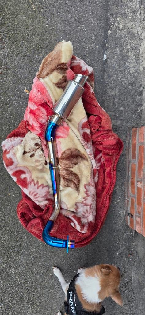 Kepspeed short uitlaat met zero roze onderbuis, Fietsen en Brommers, Ophalen, Uitlaat