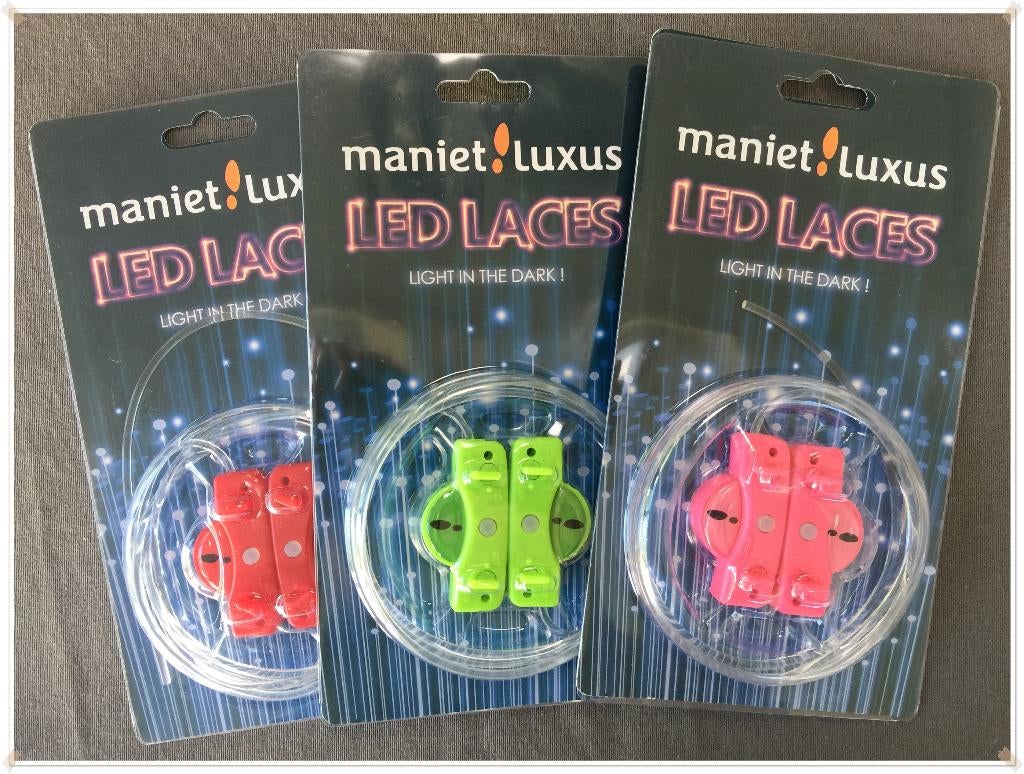 MANIET LUXUS – LACETS LUMINEUX NEUFS – 3 PAIRES, Neuf, Garçon ou Fille, Maniet Luxus, Autres types