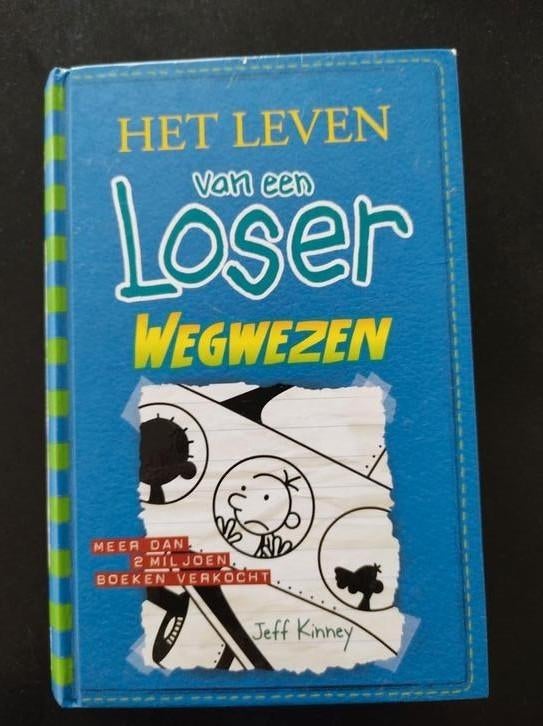 Boek het leven van een loser, wegwezen, heel goede staat, Jeff Kinney, Enlèvement ou Envoi, Fiction, Comme neuf