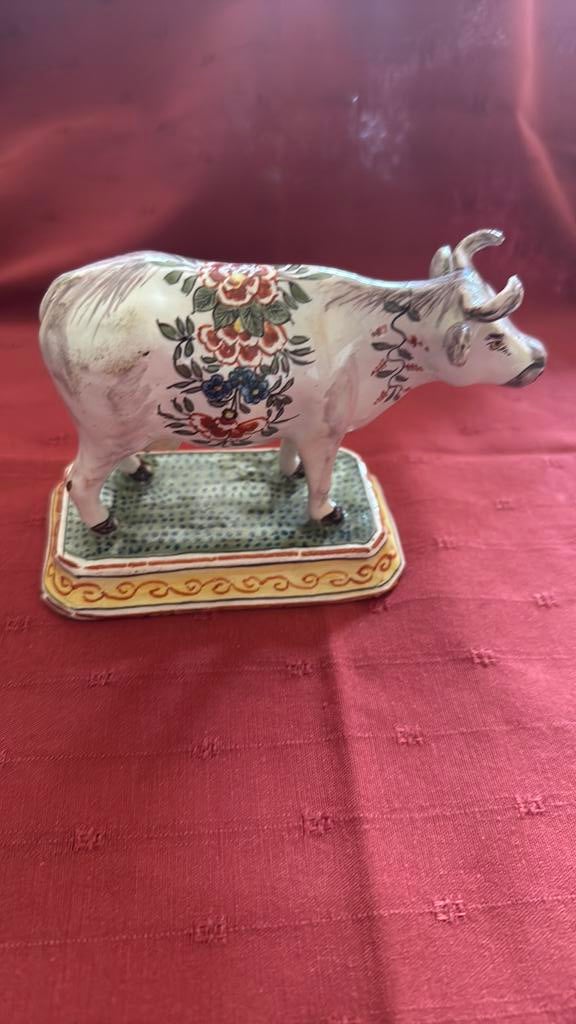 Vache faience de Delft ou Desvres XIX ème, Antiquités & Art, Enlèvement