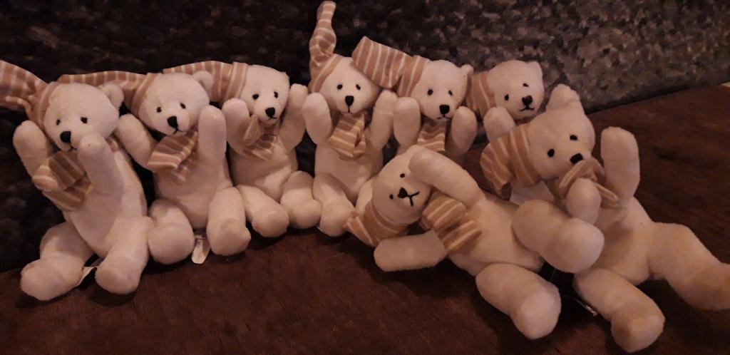 Lot déco de Noël 8 ours polaires avec écharpe et bonnet, Divers, Enlèvement ou Envoi