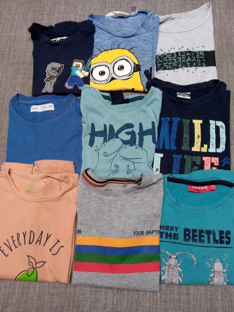 14 tshirten 110-116, Ophalen of Verzenden, Gebruikt, Jongen, Shirt of Longsleeve