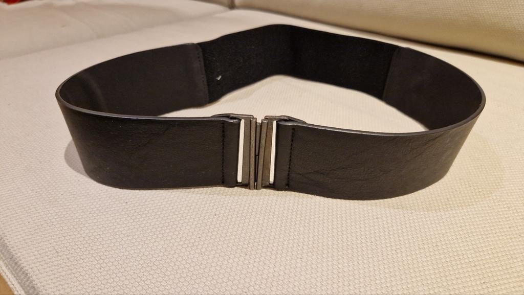 Ceinture large noire à boucle, Enlèvement ou Envoi, Comme neuf, Ceinture