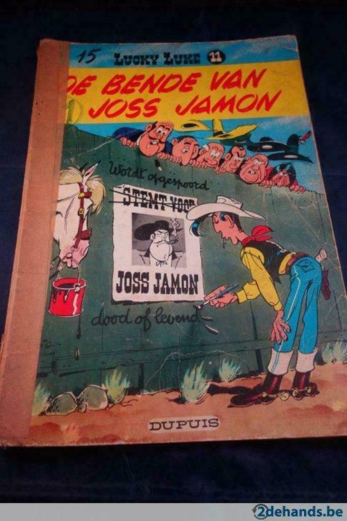 Lucky Luke 11 - De bende van Joss Jamon - 1964, Gelezen, Eén stripboek, Ophalen of Verzenden, Dupuis