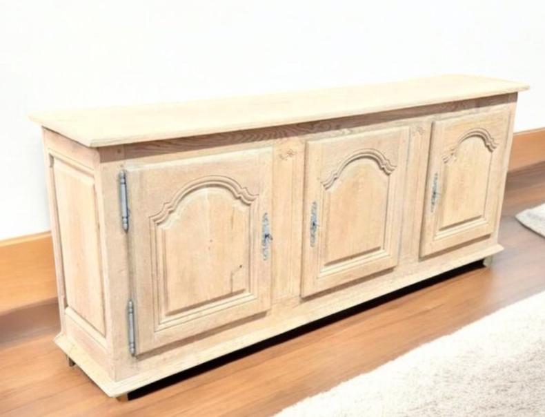 3-deurs dressoir van onbewerkt eikenhout, Ophalen, Zo goed als nieuw, Eikenhout