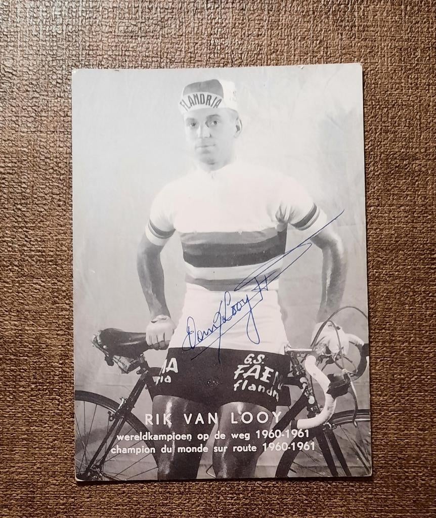 Gehandtekende foto  Rik Vanlooy, Ophalen, Zo goed als nieuw, Foto of Kaart, Gesigneerd