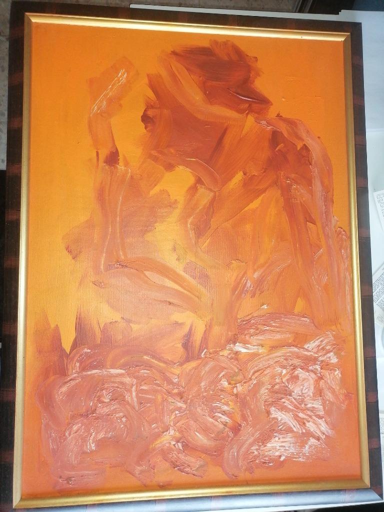 Abstract schilderij Frank Tevels deinze, Antiek en Kunst, Kunst | Schilderijen | Abstract, Ophalen