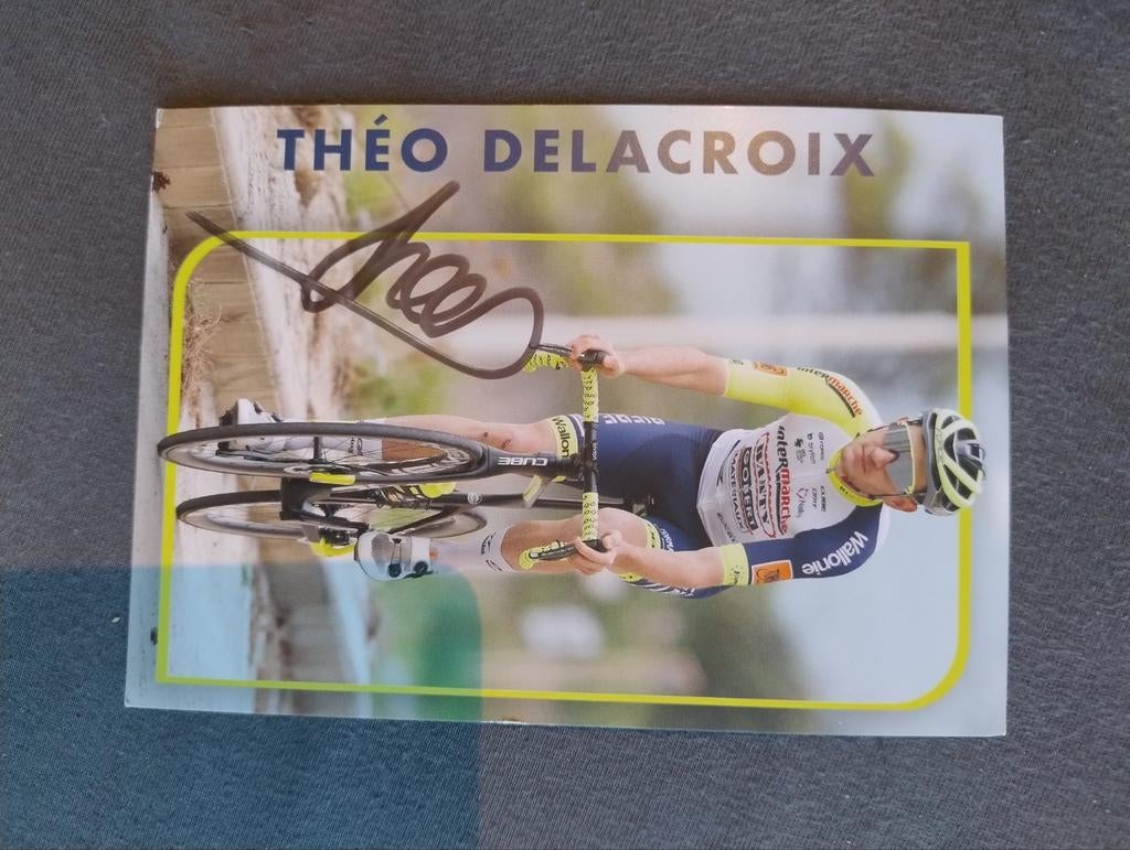 Gesigneerd rennerskaart Theo Delacroix, Ophalen of Verzenden, Zo goed als nieuw