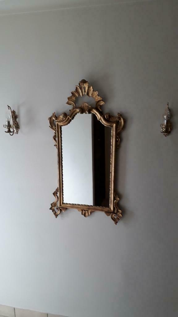 MIROIR DORÉ RÉTRO C.N MADE ITALY, Enlèvement, Rectangulaire, 50 à 100 cm, 100 à 150 cm
