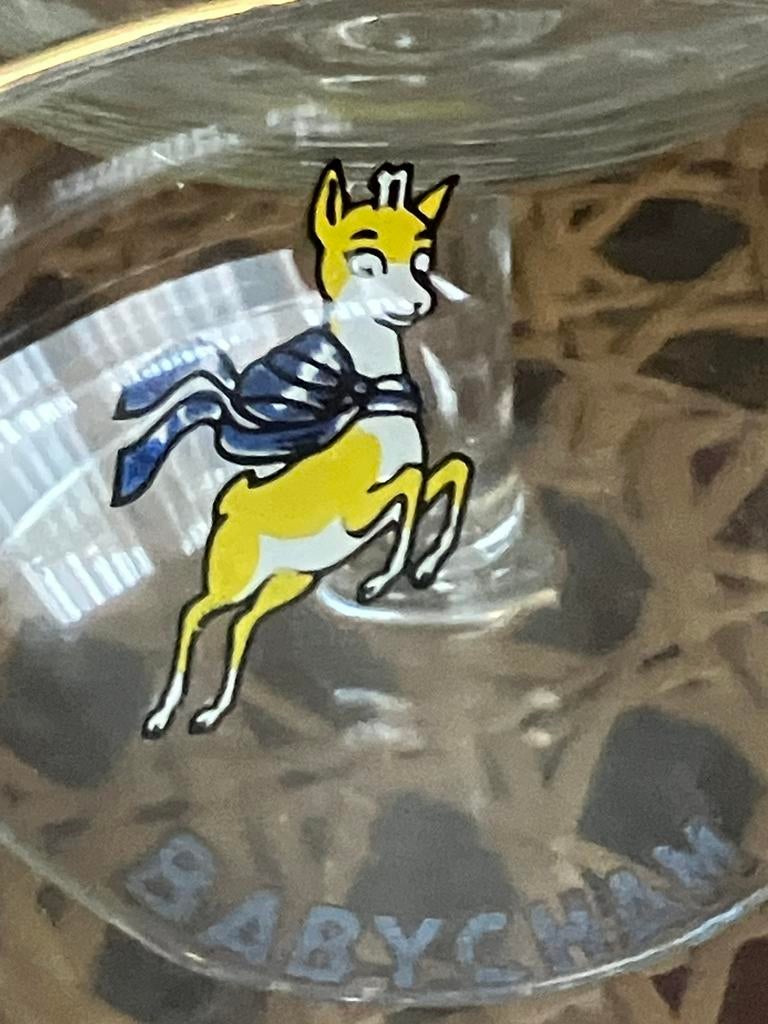 6 babycham glazen, Verzamelen, Ophalen, Gebruikt