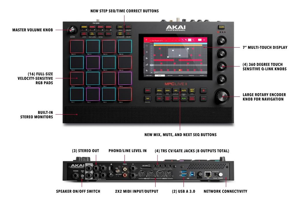 Akai mpc live, Ophalen, Nieuw