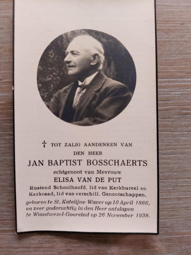 oud doodsprentje St.Katelijne-Waver/Wuustwezel-Gooreind 1938, Verzenden