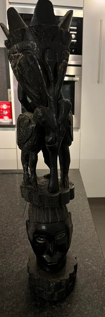 Afrikaans handgesneden houten beeld/totem, Ophalen