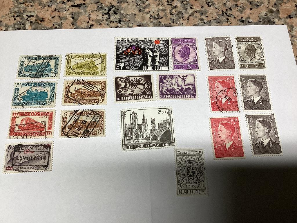 Lotje postzegels België, Ophalen of Verzenden, 1920 tot 1940, Gelopen
