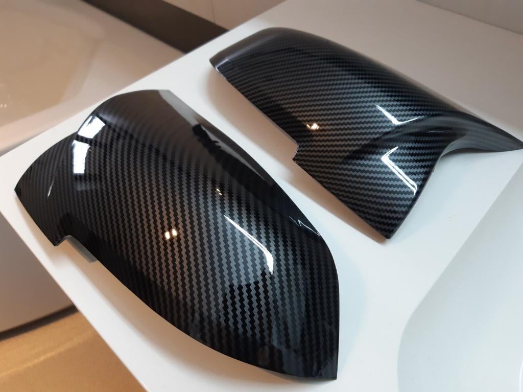 BMW Spiegelkap set 1 2 3 4 reeks M-style. Carbon / Bl Zwart, Ophalen of Verzenden, Nieuw, BMW