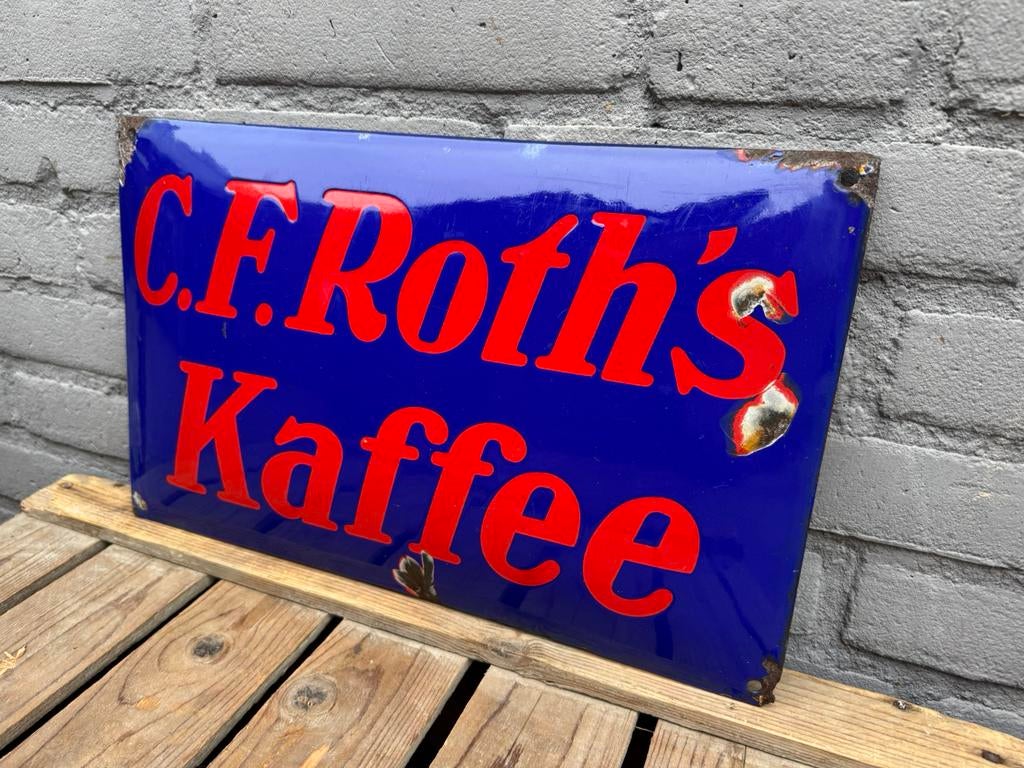 Kaffee koffie emaille relame bord, Ophalen of Verzenden
