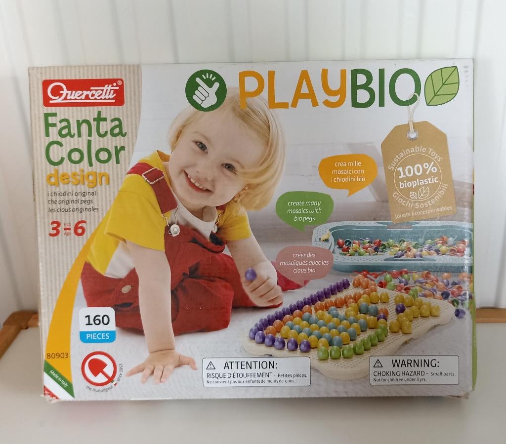 Perles de mosaïques Fanta Color Play Bio - Quercetti, Kinderen en Baby's, Speelgoed | Educatief en Creatief, Gebruikt, Ontdekken