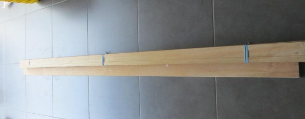6 lange, bruine plinten - 216cm, Doe-het-zelf en Bouw, Ophalen, Plinten
