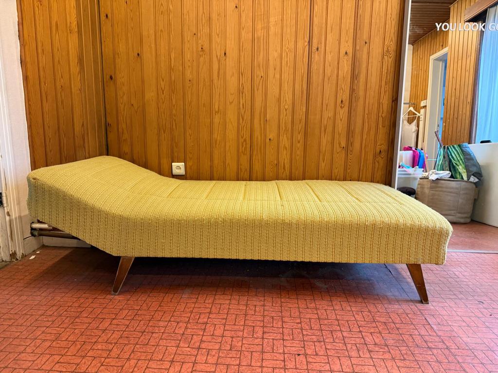 Canapé chaise longue vintage, Maison & Meubles, Enlèvement, Utilisé