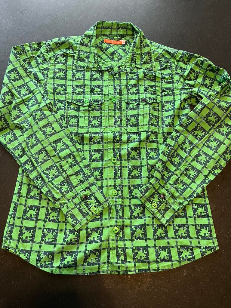 Fred & Ginger groen met zwart hemd maat 152, Garçon, Enlèvement ou Envoi, Chemise ou Chemisier, Comme neuf