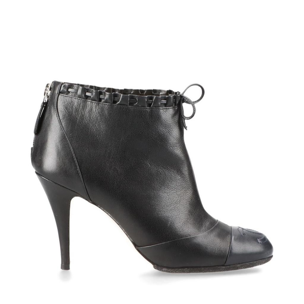 Bottines Chanel Cocomark 36, Boots et Botinnes, Porté, Noir, Chanel