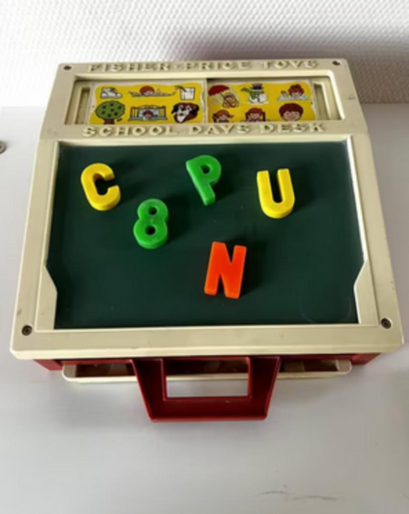 FISCHER PRICE  Jeu de pupitre d'école vintage de 1972, Enlèvement ou Envoi