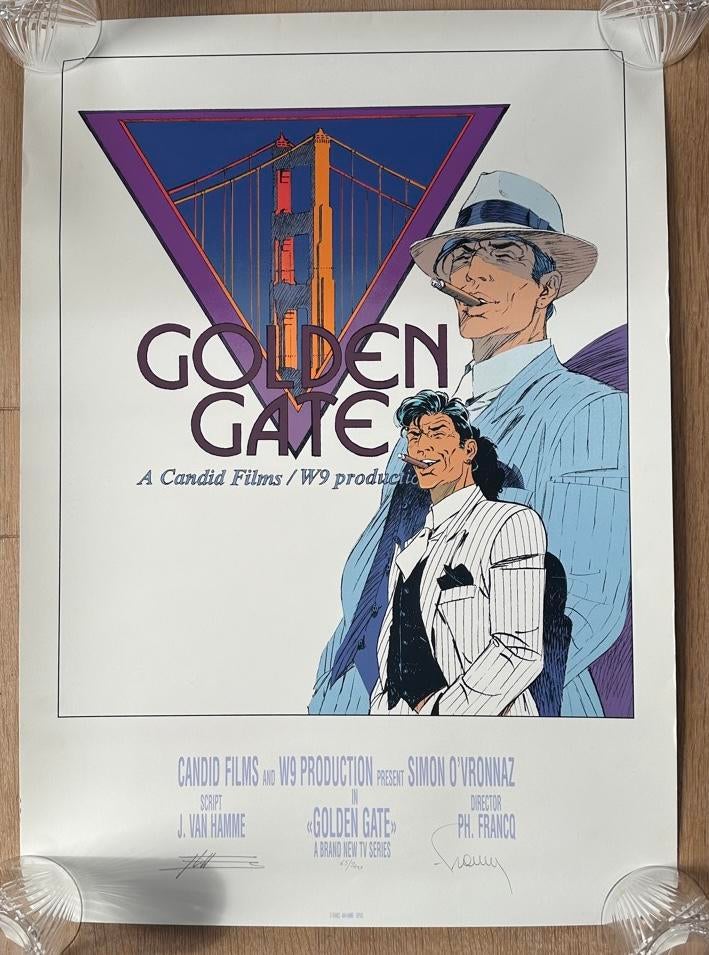 SÉRIGRAPHIE LARGO WINCH GOLDEN GATE, Ophalen of Verzenden