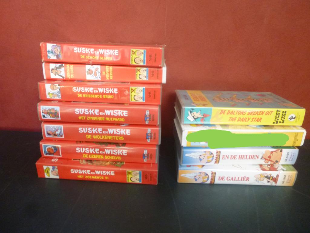 Films Suske & Wiske, Asterix, Lucky Luke (VHS), Ophalen, Tekenfilm, Alle leeftijden, Zo goed als nieuw
