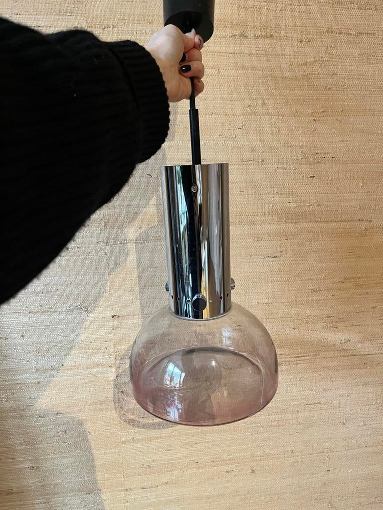 Vintage glass lamp, Ophalen, Vintage, Zo goed als nieuw, Glas
