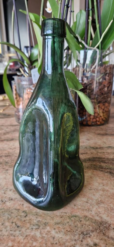 Bouteille vintage déformée en verre, Enlèvement ou Envoi, Comme neuf