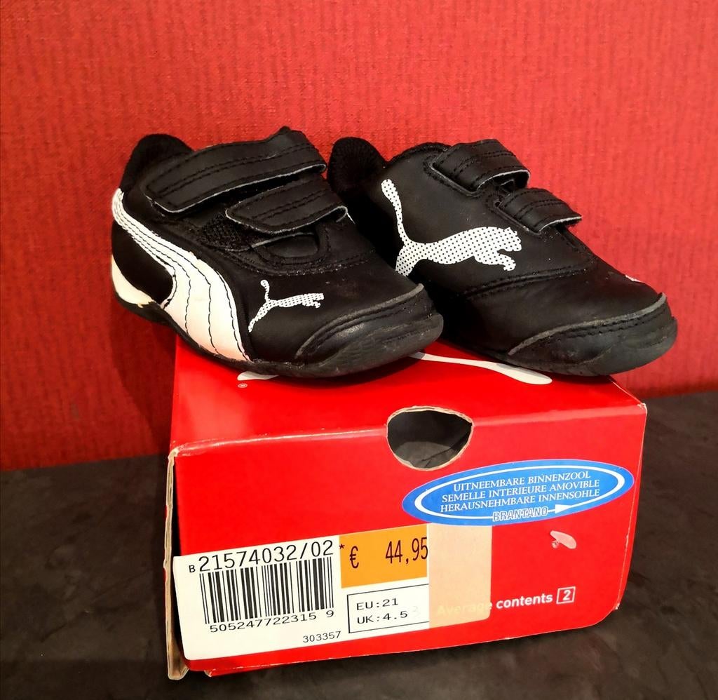 Chaussures de sport en cuir noir Puma Taille 21, Garçon, Enlèvement ou Envoi, Puma, Bottines