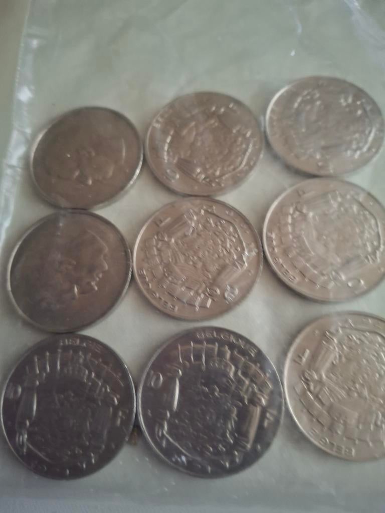 9 munten van 10 frank, Ophalen of Verzenden