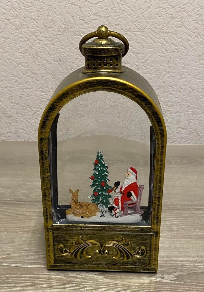 Kerstlantaarn met sneeuwbol, NIEUWE prijs: €25, Diversen, Kerst, Nieuw, Ophalen of Verzenden