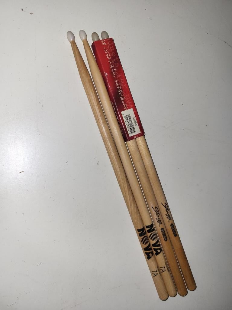 2 paar drumsticks, Ophalen of Verzenden, Zo goed als nieuw