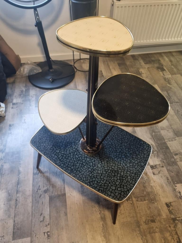 Vintage bijzettafel/ plantentafeltje, Enlèvement ou Envoi