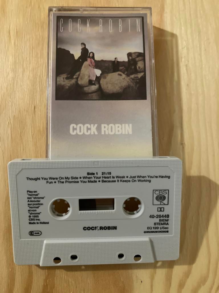 Cock Robin cassette, Cd's en Dvd's, Cassettebandjes, Ophalen of Verzenden, Zo goed als nieuw