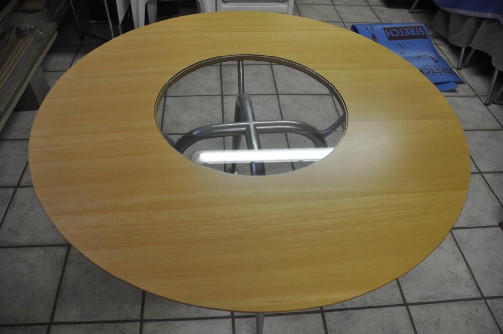 keukentafel met stoelen, Huis en Inrichting, Ophalen, Rond, Zo goed als nieuw, Vier personen