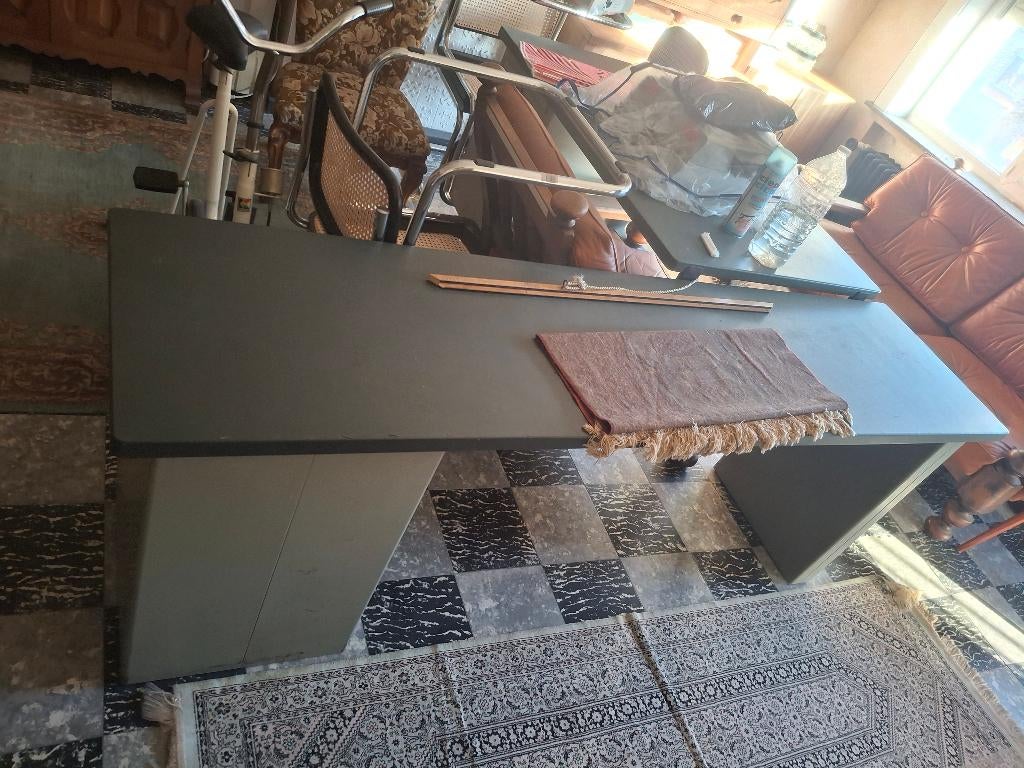 Vintage Metalen bureau, Maison & Meubles, Bureaux, Enlèvement, Utilisé
