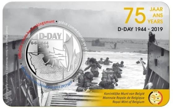 5 euro België 2019 D-Day in coincard, Postzegels en Munten, Ophalen of Verzenden, België, 5 euro