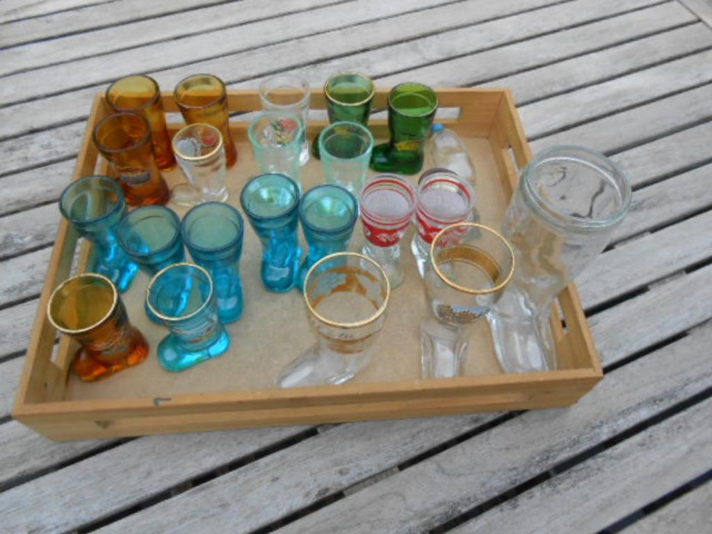 glas laarjes drinkglaasjes klompje in glas schoen in glas, Ophalen of Verzenden, Gebruikt, Borrel- of Shotglas