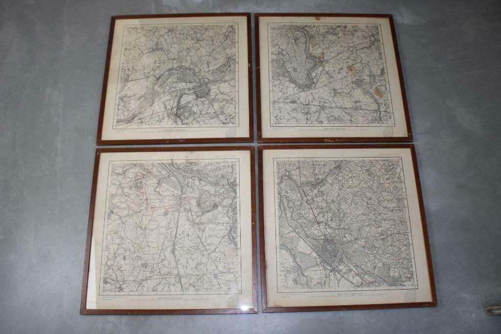 Oude stafkaart van 1913 (Duitse druk) van regio Sint-Amands, Antiek en Kunst, Ophalen