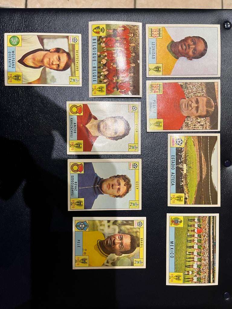 Panini mexico 70 9 cartes originales, Enlèvement ou Envoi, Utilisé, Plusieurs images